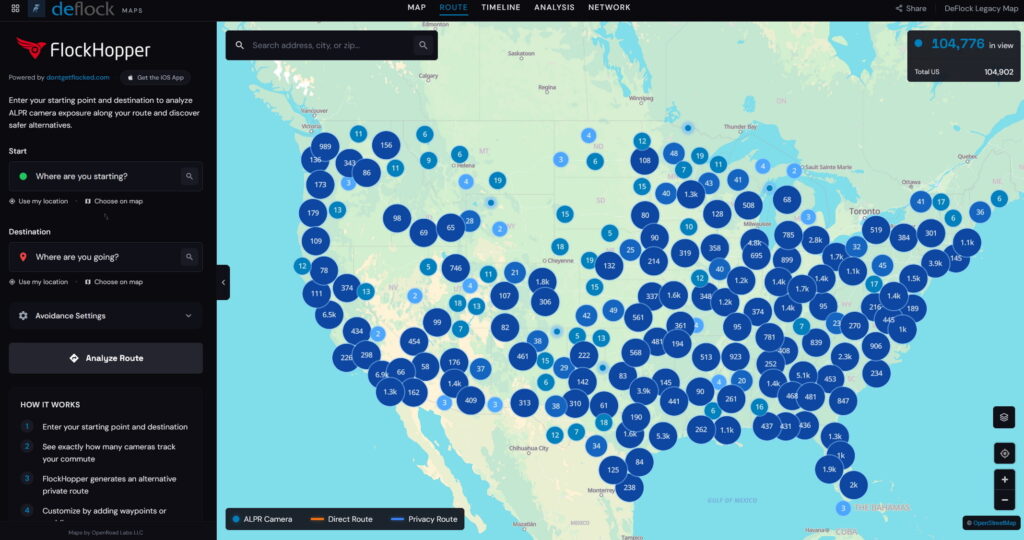  A Free Tool Maps The License Plate Readers On Your Route, Then Lets You Slide Right Past Them