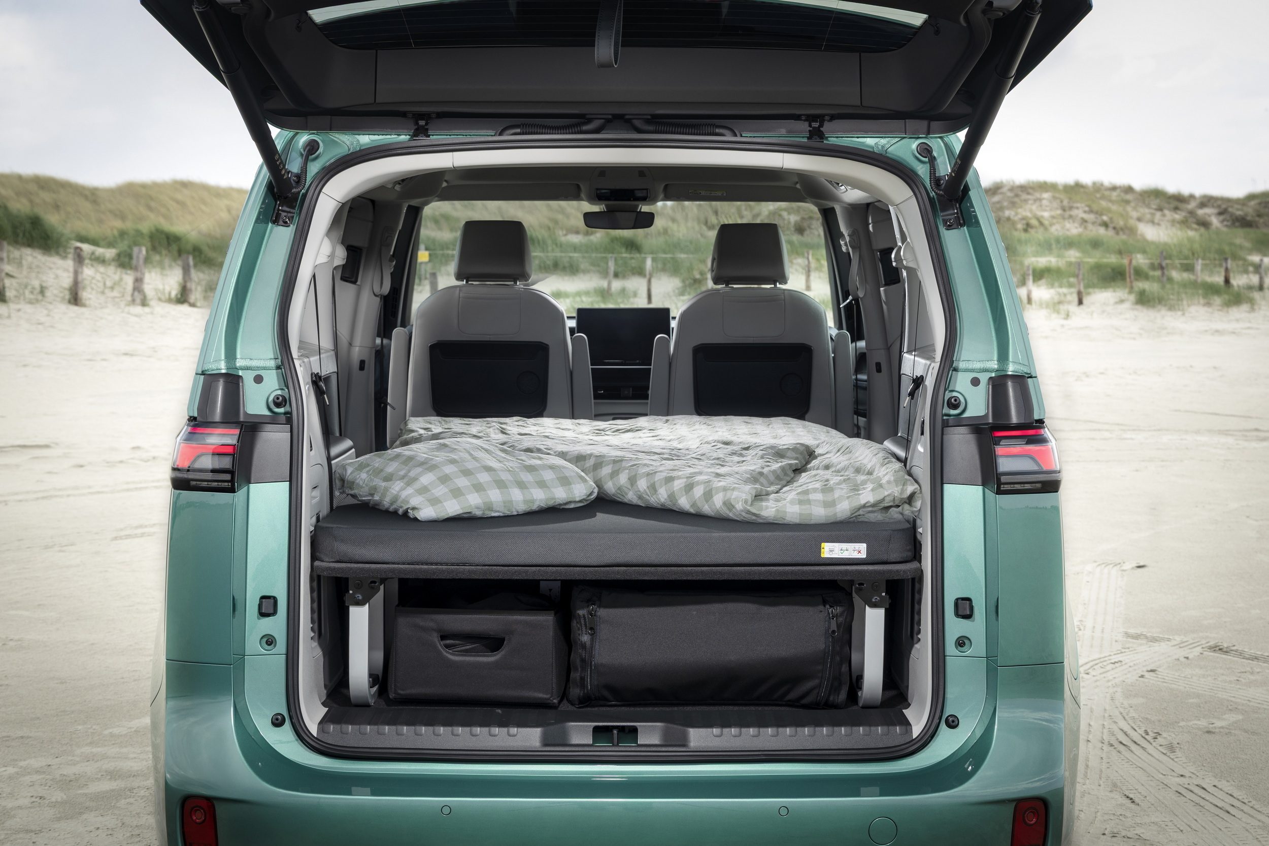 VW’s $3K ID.Buzz Camping Kit Adds A Bed And Runs The A/C For Two Full Days