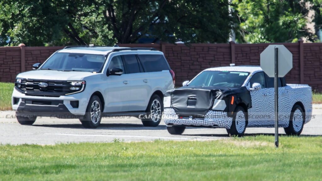  Ford’s New $30K EV Truck Barely Clears An Expedition’s Shoulder