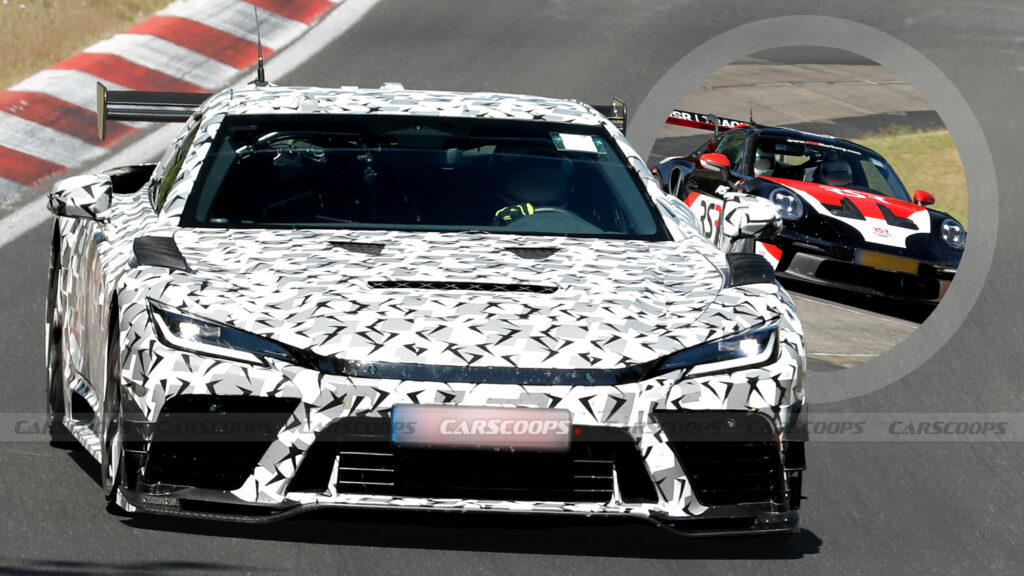  Hardcore Toyota GR GT Spied Chasing Down A Porsche 911 GT3 RS