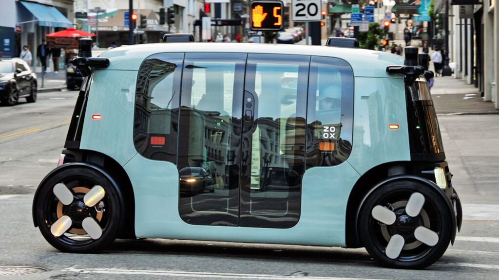  Amazon’s Zoox Can Now Charge For Rides In A Car With No Steering Wheel Or Pedals