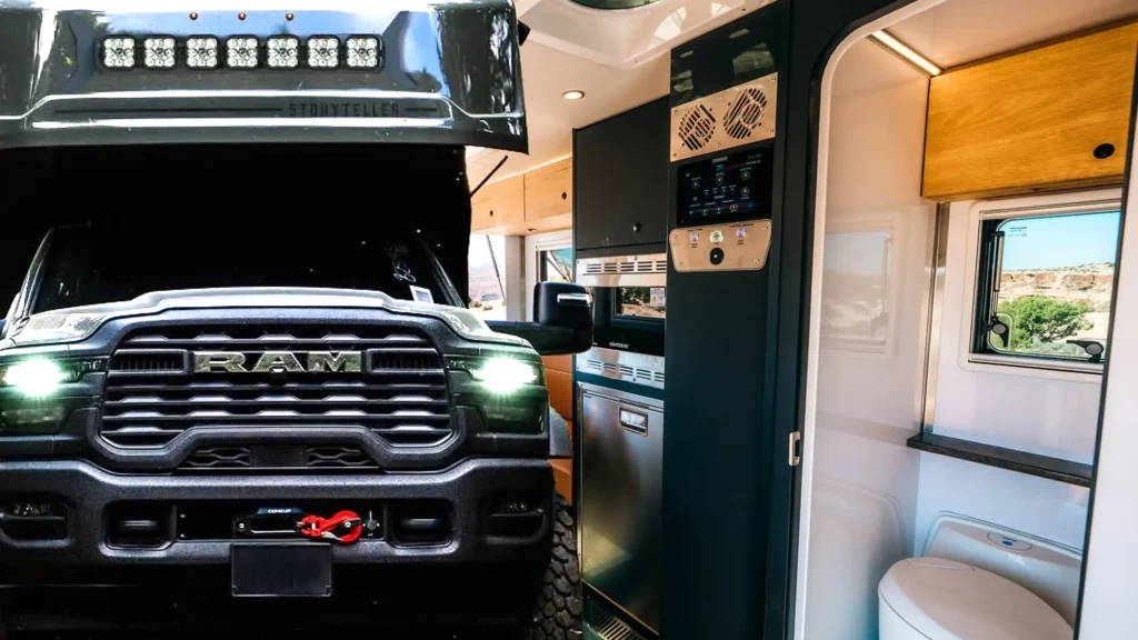  $300K Camper Has A Fold-Out Balcony For The Middle Of Nowhere And A Hemi To Get You There