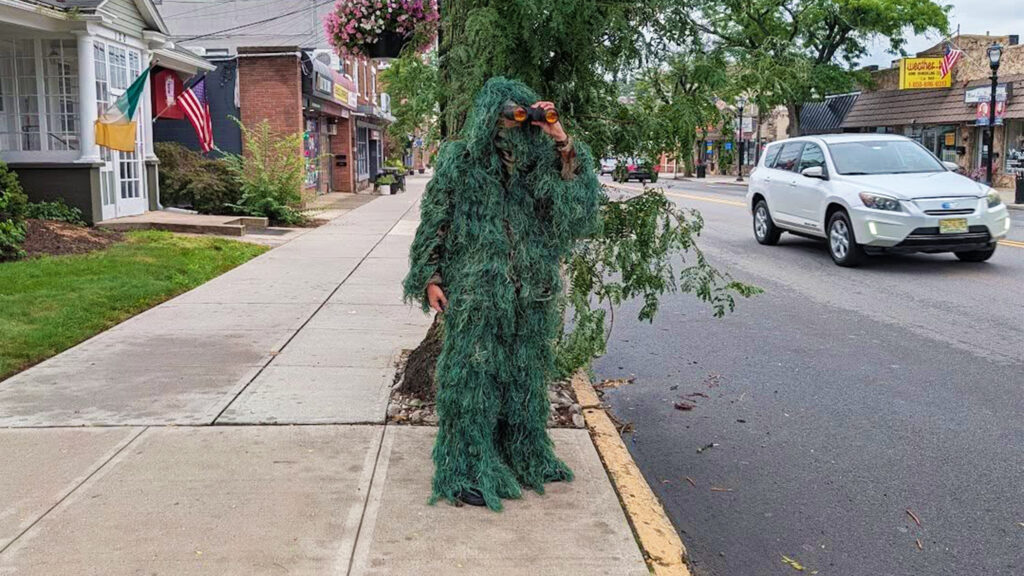  A Cop Dressed As A Shrub Wrote 74 Tickets In Six Hours