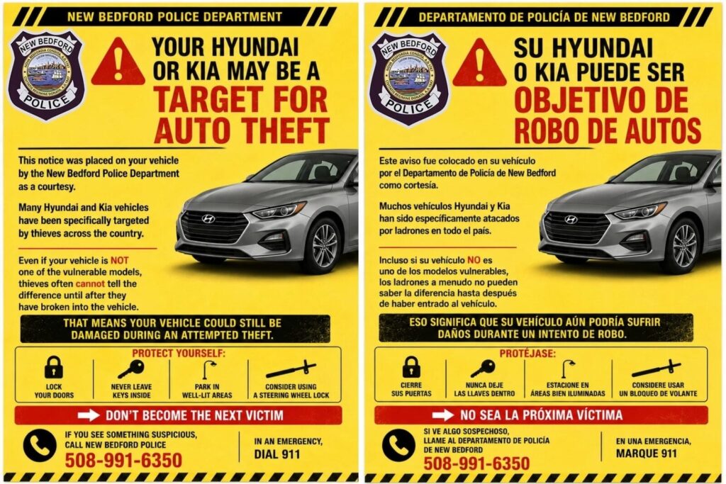  Police Are Slipping Warning Cards Under Hyundai And Kia Wipers Again