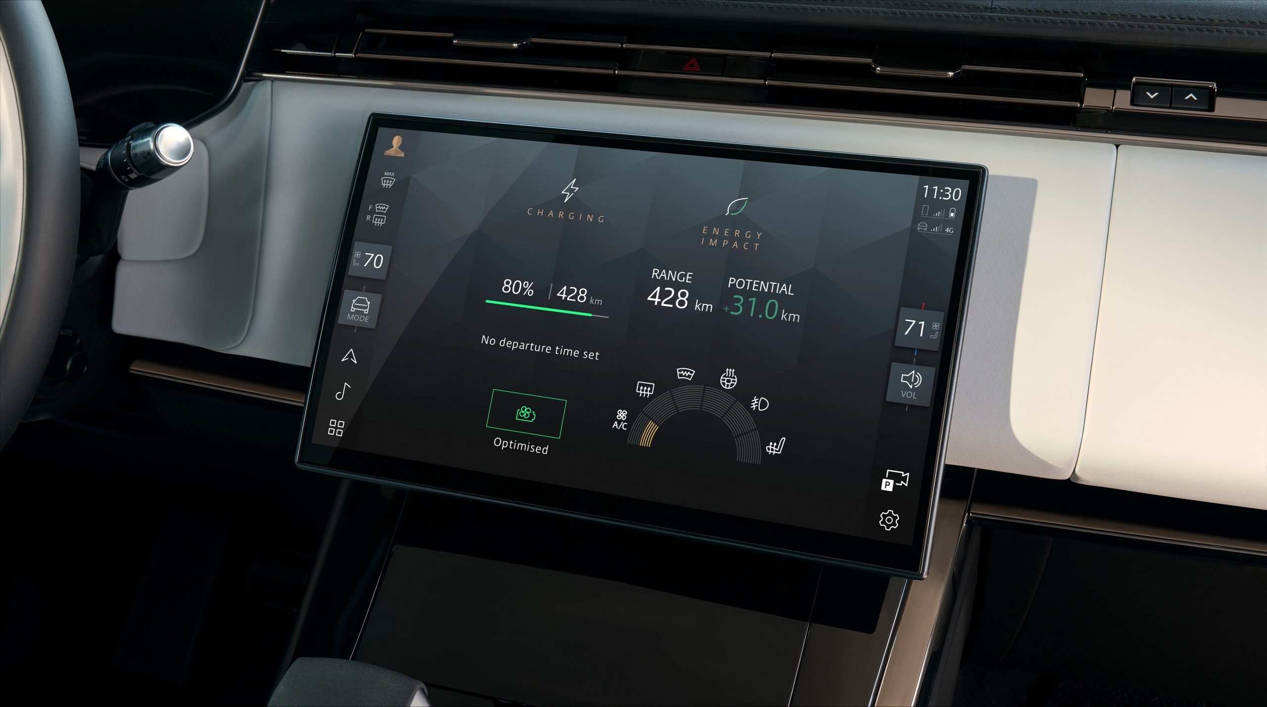 Экран энергопотоков Range Rover Sport Electric