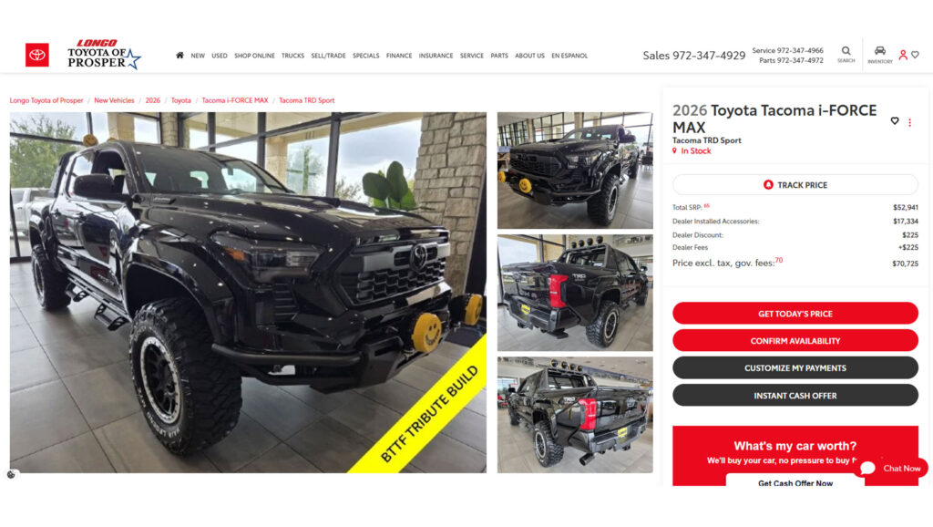  TX Dealer Builds Custom Toyota Tacoma Inspired By Back To The Future