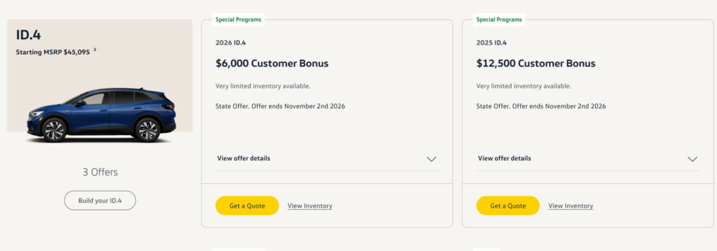  As VW Kills Off The ID.4, It Launches A $12,500 Discount In The US