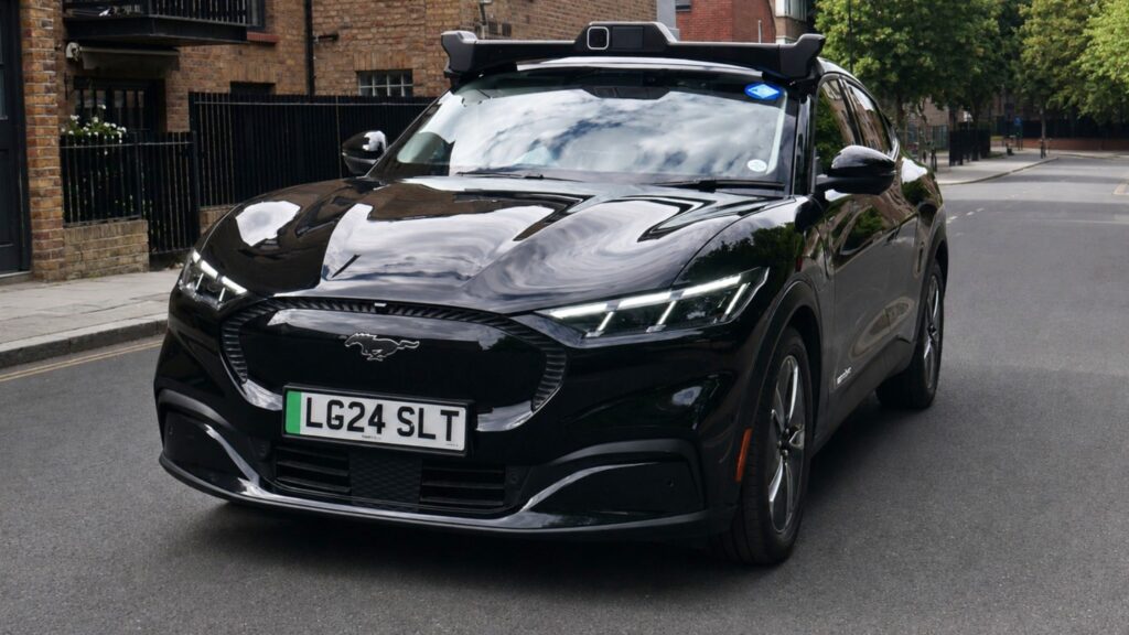  London&rsquo;s First Robotaxi Is A Ford Mustang EV, And Only 15 Exist