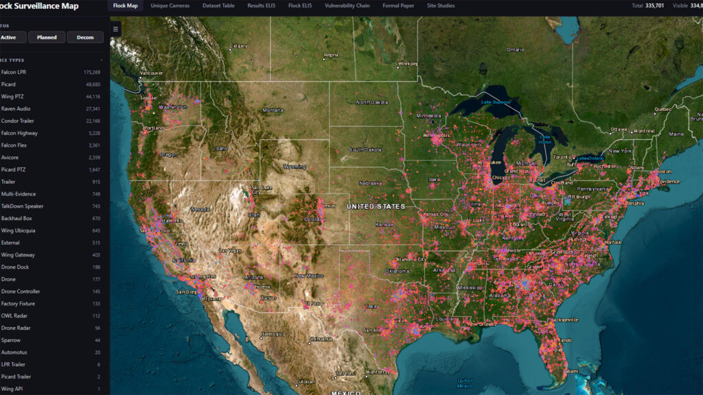  Researcher Maps 300,000 Flock Devices, Then Flock Tries To Take It Down