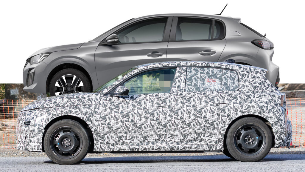  2027 Peugeot 208 Spied With Sharp Looks, Square Wheel, And New Platform