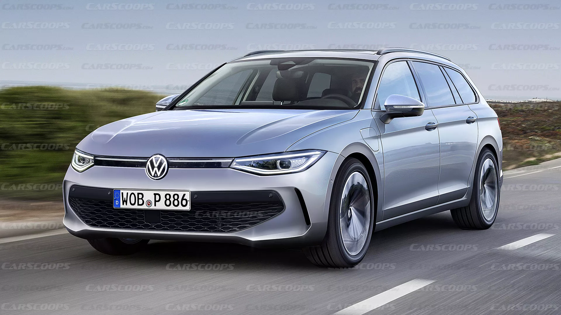 VW Passat Variant Rendering Silver