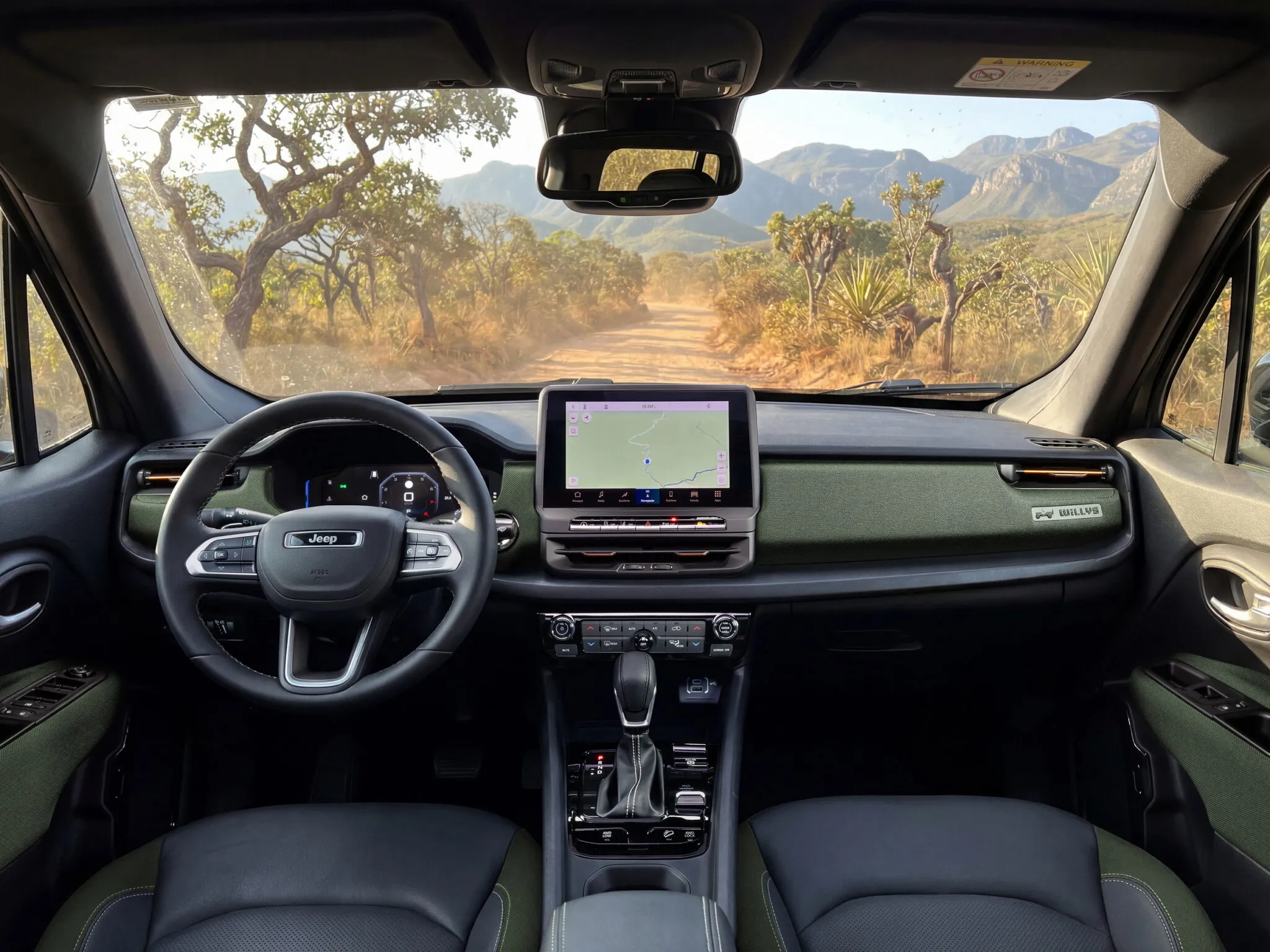 2027 Jeep Renegade redesigned interior dashboard with 10.1-inch touchscreen
